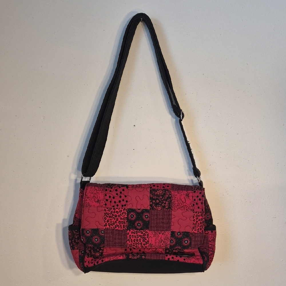 Patchwork Red And Black Shoulder Bag - image 1